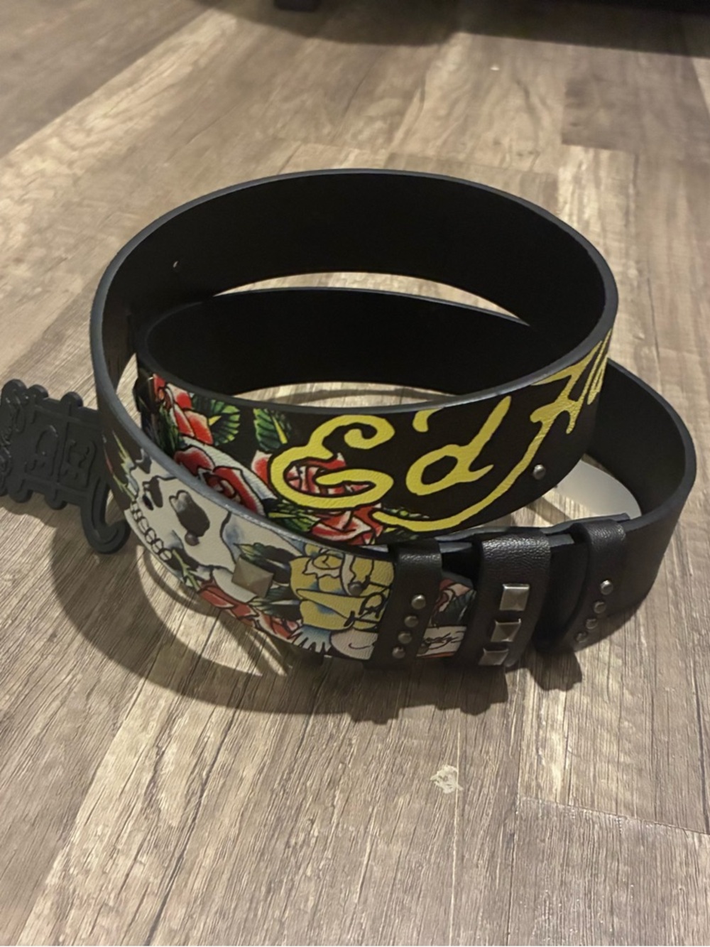 Size 32 Black EdHardy Skull Belt